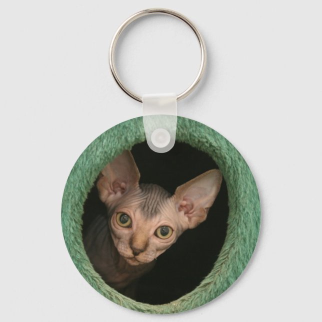 Niedliches Sphynxkitt Schlüsselanhänger (Vorderseite)