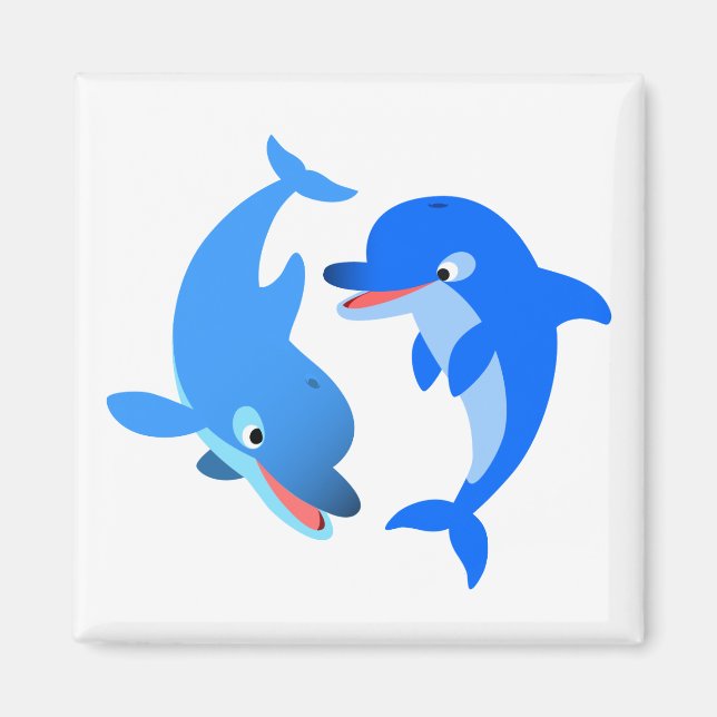 Niedliches Spiel Cartoon Dolphina Magnet (Vorne)