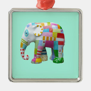Niedliches Spielzeug Retro-Elefant whimsical bunt Ornament Aus Metall