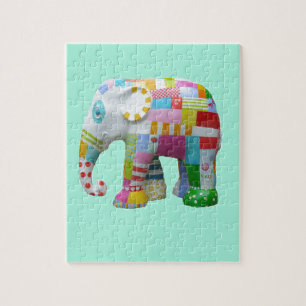 Niedliches Spielzeug Retro-Elefant whimsical bunt Puzzle