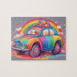 Niedliches Spielzeugauto Puzzle