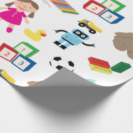 Niedliches Spielzeugmuster Geschenkpapier
