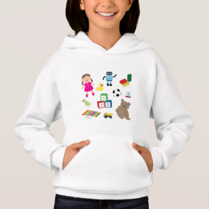 Niedliches Spielzeugmuster Hoodie