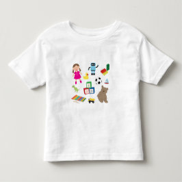 Niedliches Spielzeugmuster Kleinkind T-shirt