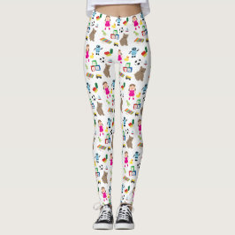 Niedliches Spielzeugmuster Leggings