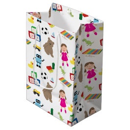 Niedliches Spielzeugmuster Mittlere Geschenktüte