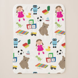 Niedliches Spielzeugmuster Sherpadecke