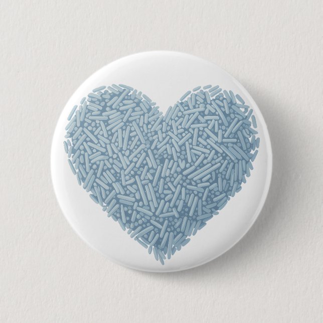 Niedliches Sprinkherz | Baby Sprinkle Button (Vorderseite)