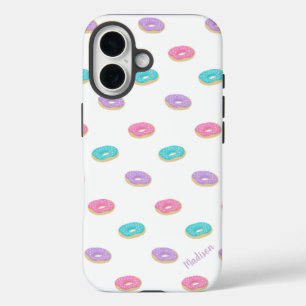 Niedliches Sprinkle Donuts Muster Personalisiert iPhone 16 Hülle