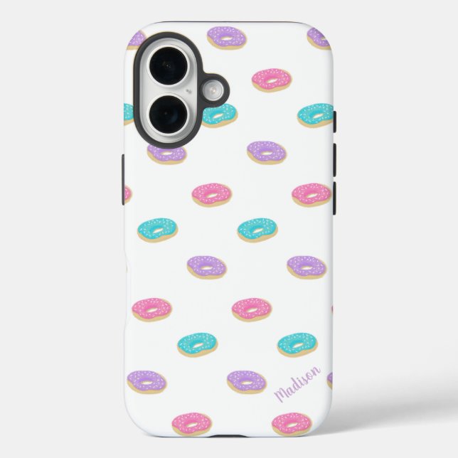 Niedliches Sprinkle Donuts Muster Personalisiert Case-Mate iPhone Hülle (Rückseite)