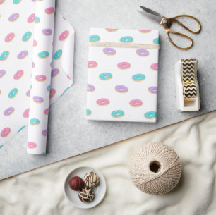 Niedliches Sprinkle Donuts Muster Wrapping Geschenkpapier