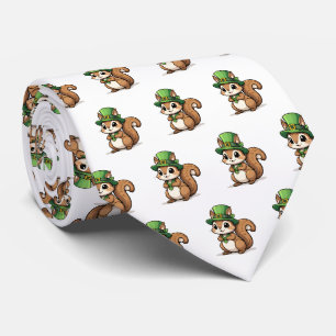 Niedliches St. Patrick's Day Eichhörnchen mit grün Krawatte