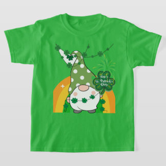 Niedliches St. Patrick's Day Gnome mit ShamrocksT- T-Shirt