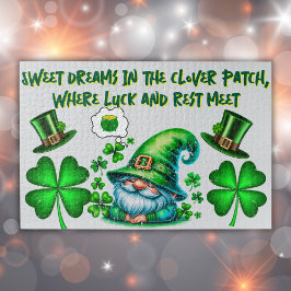 Niedliches St Patrick's Gnome Schlafen auf grau | Puzzle