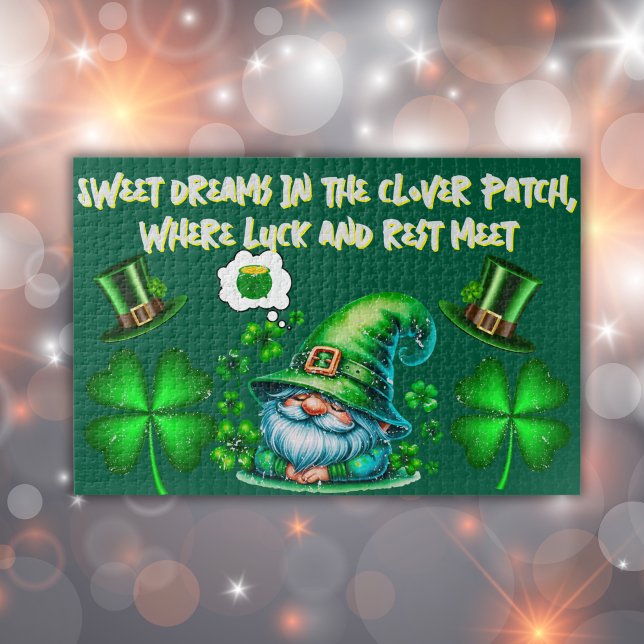 Niedliches St Patrick's Gnome Schlafen auf Jäger g Puzzle (Von Creator hochgeladen)
