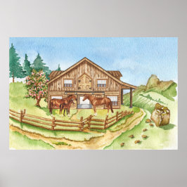 niedliches Stallland Poster