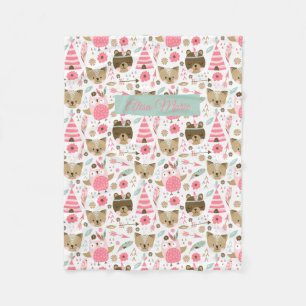 Niedliches Stammes- Tier-Baby Fleecedecke