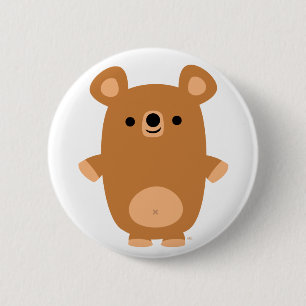 Niedliches starkes Cartoon-Bärnknopf-Abzeichen Button