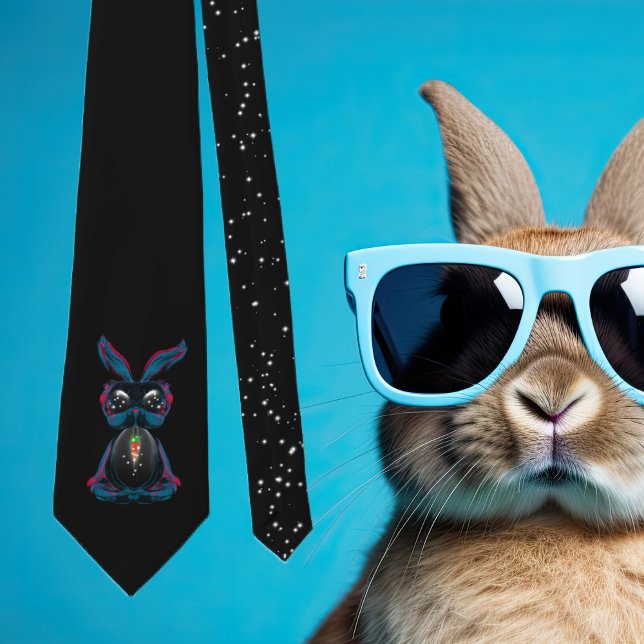 Niedliches Starlight Eyes Kaninchen in Yoga Pose M Krawatte (Von Creator hochgeladen)