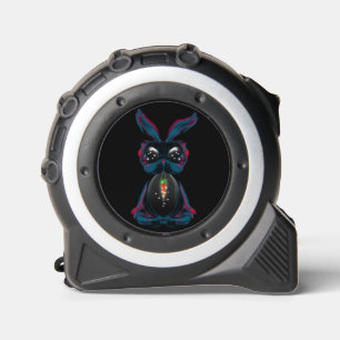 Niedliches Starlight Eyes Rabbit bei Yoga Pose Maßband