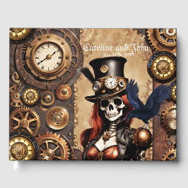 Niedliches Steampunk Skeleton Gästebuch