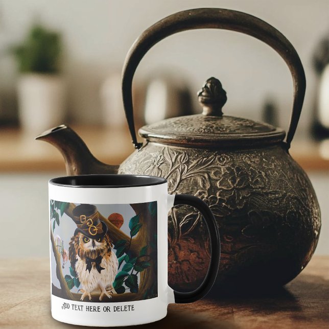 Niedliches Steampunk-Top-Hat-Owl Tasse (Von Creator hochgeladen)