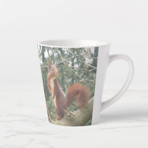 Niedliches Stehendes Eichhörnchen Latte Tasse