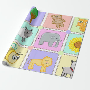 Niedliches Steppdeckenmuster auf Geschenkpapier