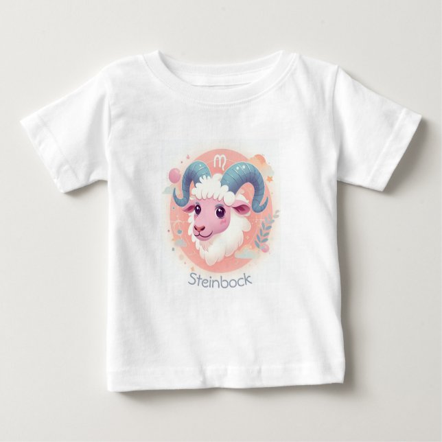 Niedliches Sternzeichen Design Steinbock  Baby T-shirt (Vorderseite)