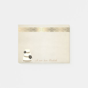 Niedliches, stilvolles Elegant, Elster, Kuchen Post-it Klebezettel