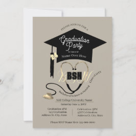 Niedliches stilvolles, modernes Nurse Grad Party Einladung