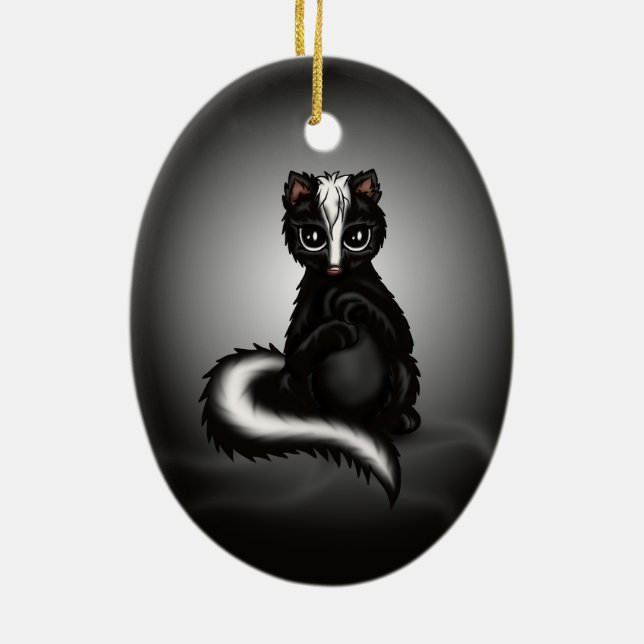 niedliches Stinktier Keramik Ornament (Hinten)