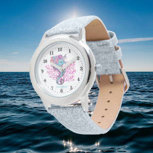 niedliches Strandbad unicorn Seepferd Name hinzuf Armbanduhr