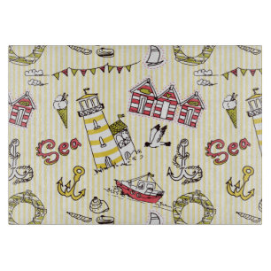 Niedliches Strandbild Schneidebrett