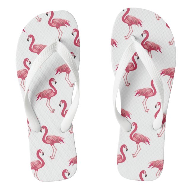 Niedliches Strandpink-Flamingo-Muster Flip Flops (Fußbett)
