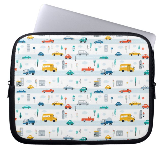Niedliches Straßenmuster Laptopschutzhülle (Vorderseite)