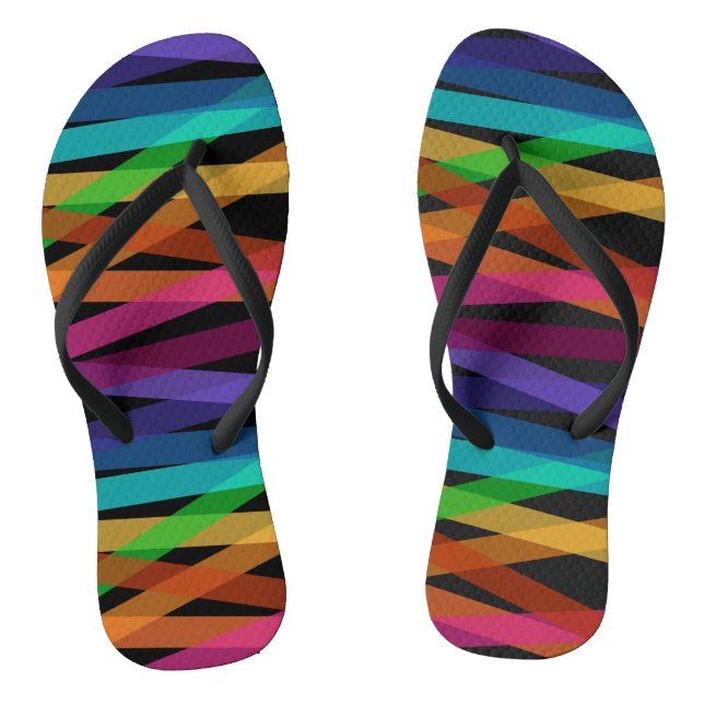 Niedliches Streifenmuster Flip Flops (Fußbett)