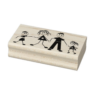 Niedliches Strichmännchen Gummistempel