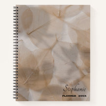 Niedliches Summer Golden Blätter Girly Spiral Note