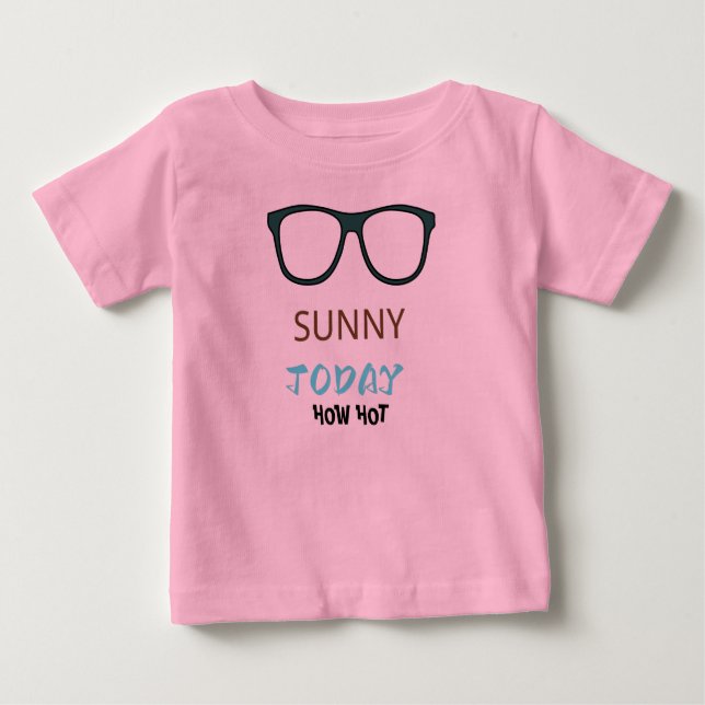 Niedliches Summer Pink Baby Baby T-shirt (Vorderseite)