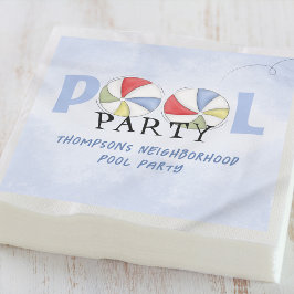 Niedliches Summer Pool Party Serviette