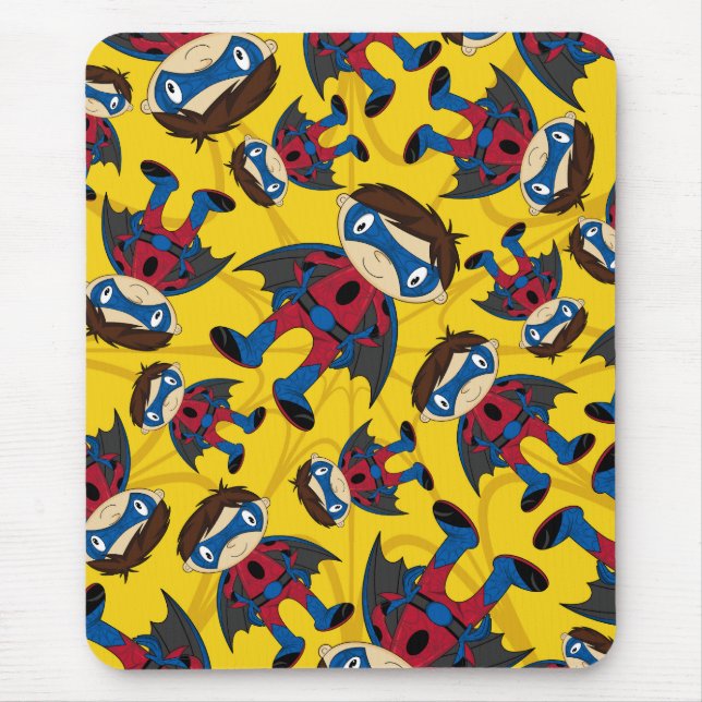 Niedliches Superhero-Jungen-Muster Mousepad (Vorne)