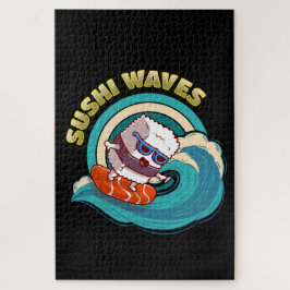 Niedliches Surfen Kawaii Sushi Puzzle
