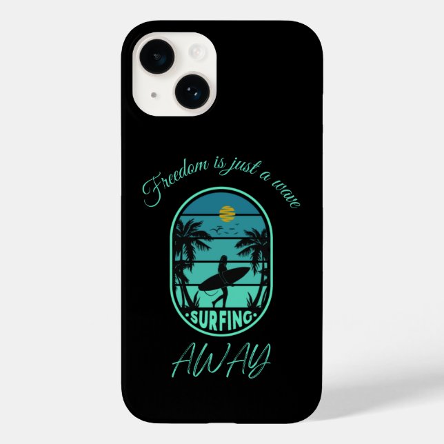 Niedliches Surftelefon Case-Mate iPhone Hülle (Rückseite)