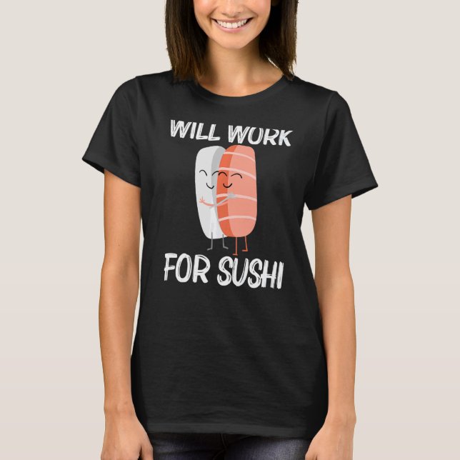 Niedliches Sushi für Männer japanische Küche T-Shirt (Vorderseite)