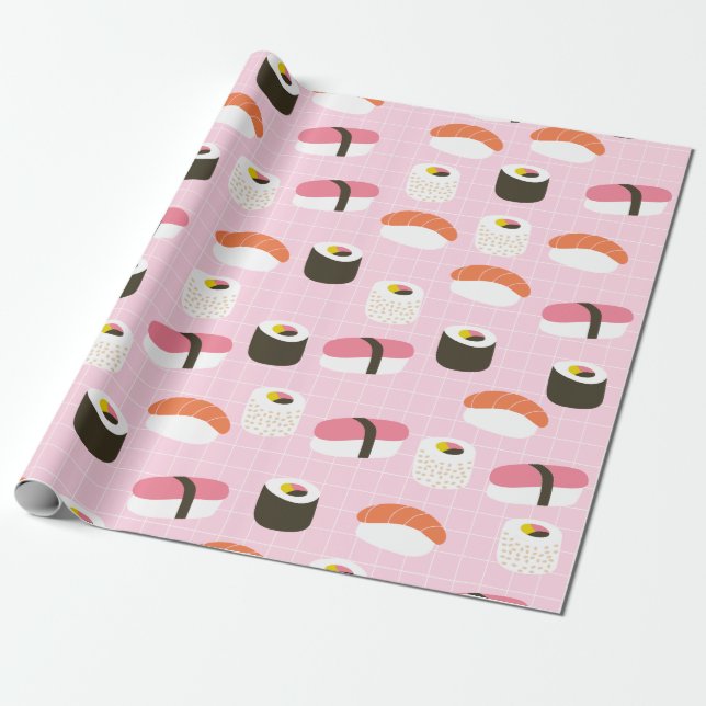 Niedliches Sushi-Wrapping-Papier Geschenkpapier (Ungerollt)
