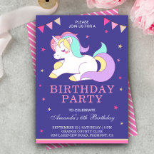 Niedliches süßes Adorable Unicorn zum Geburtstag E