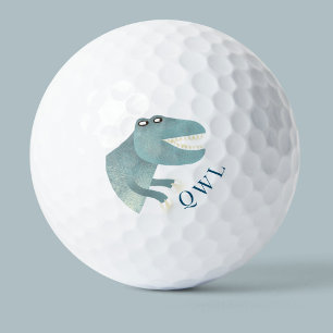 Niedliches T-Rex Dinosaur Monogramm Golfball
