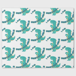 Niedliches T-REX mit motivierend Zitat Geschenkpapier