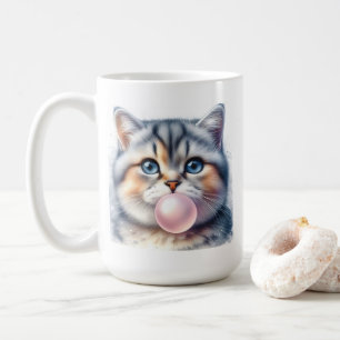 Niedliches Tabby Kitty Cat Blasebalgum Kinderzimme Kaffeetasse